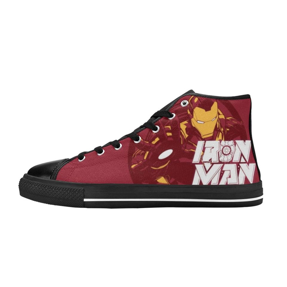 Iron Man Canvas High Top Sneakers, Iron Man Shoes