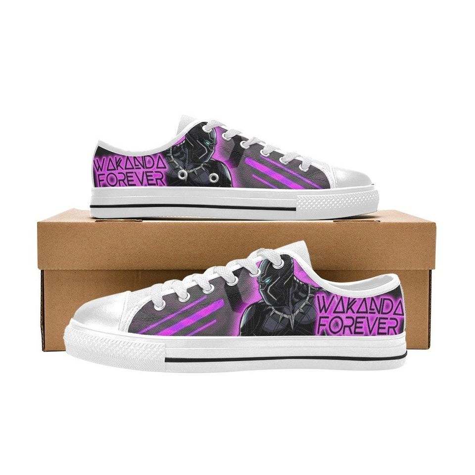 Black Panther Low Top Shoes Sneakers Disney Low Top Shoes Sneakers
