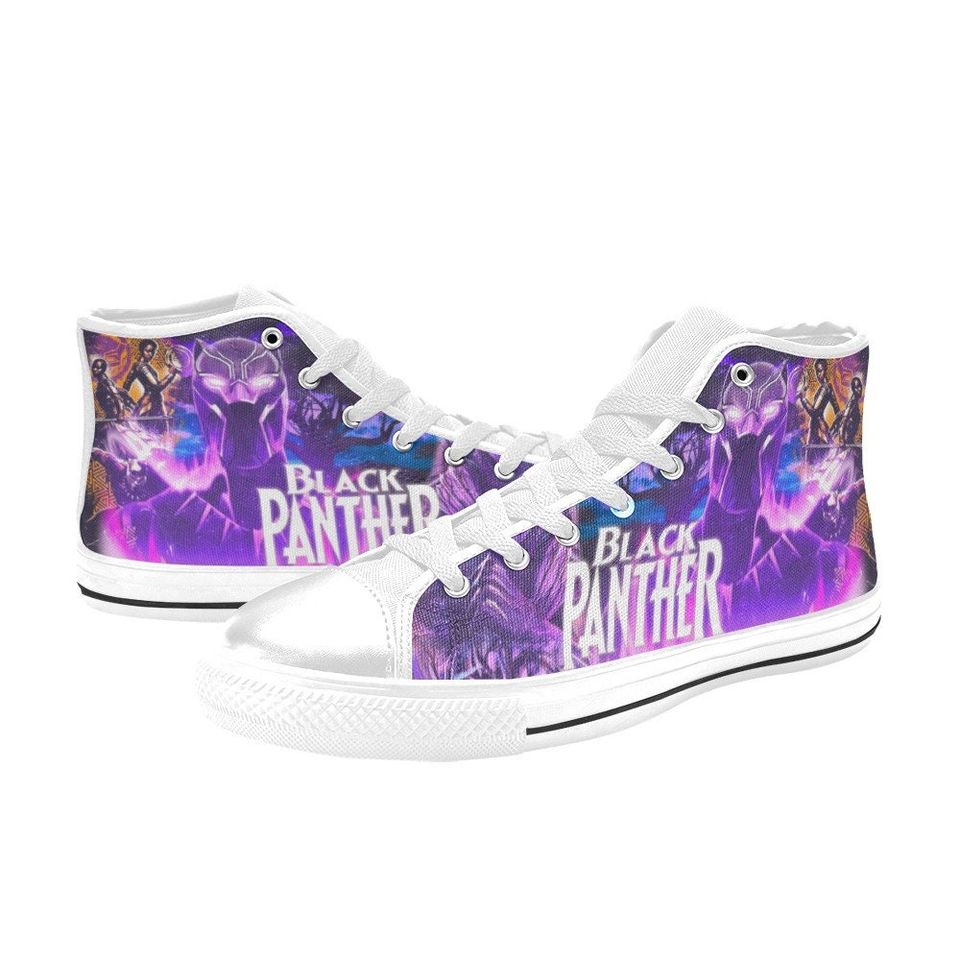 Black Panther Canvas High Top Sneakers, Black Panther Shoes For Men Women