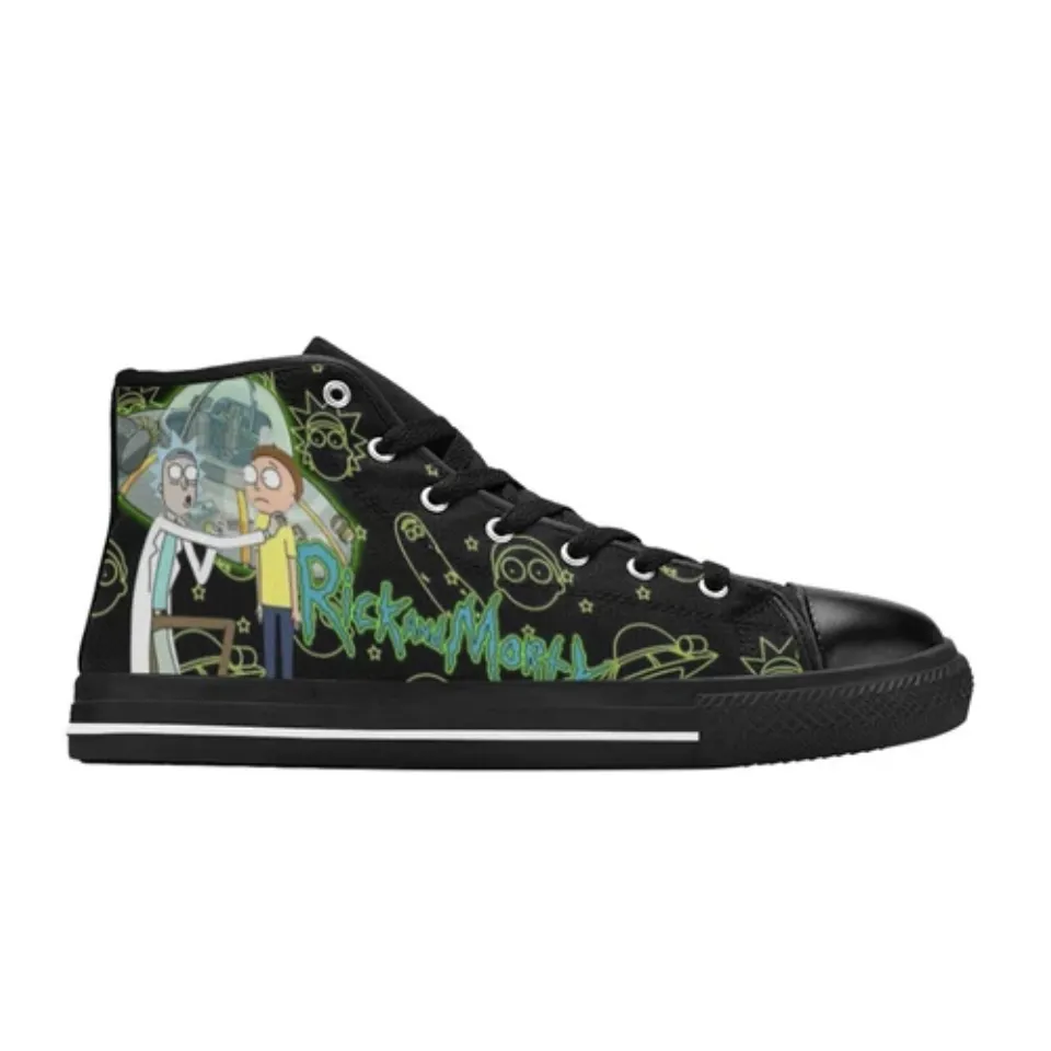 Rick and Rickandmorty Sneakers High Top Canvas Shoes