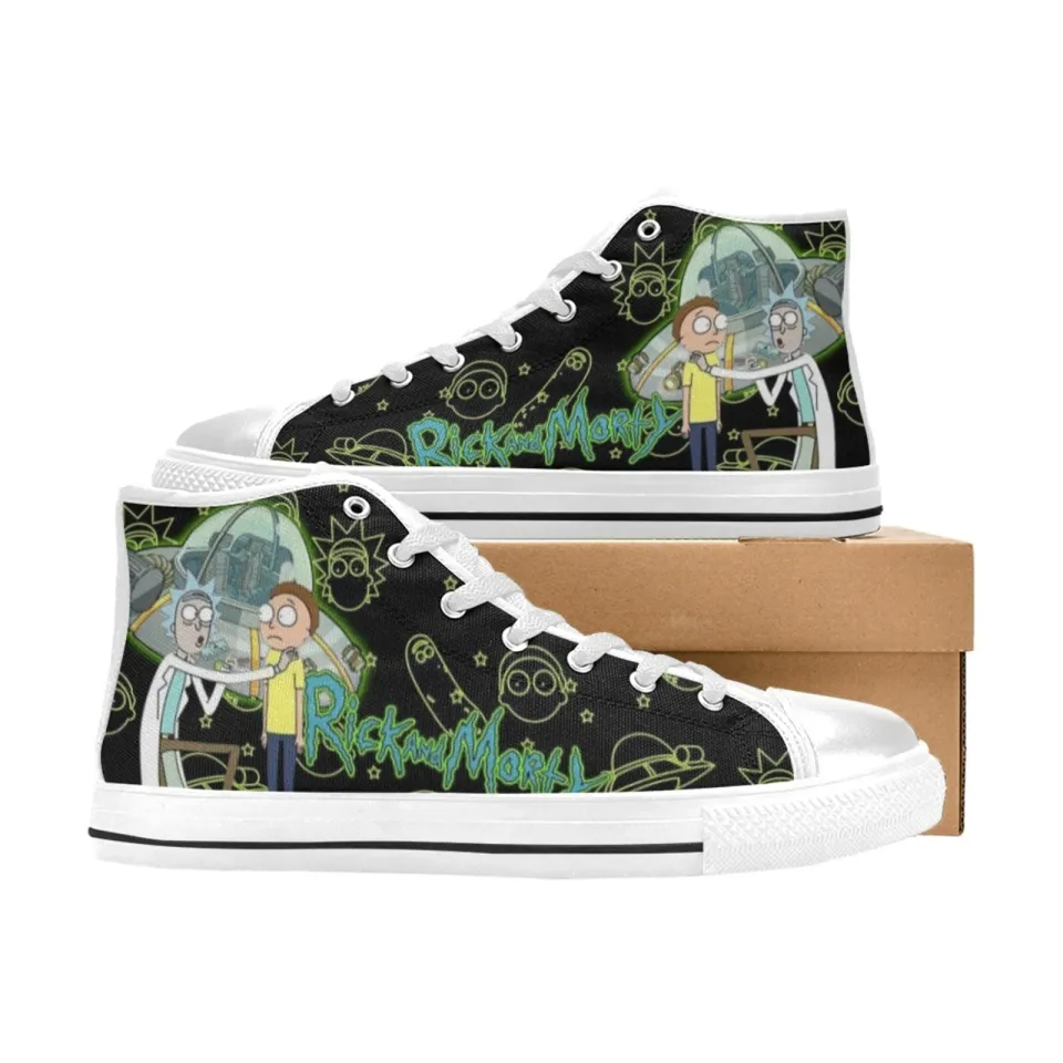 Rick and Rickandmorty Sneakers High Top Canvas Shoes