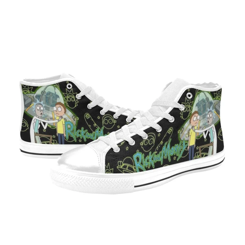 Rick and Rickandmorty Sneakers High Top Canvas Shoes