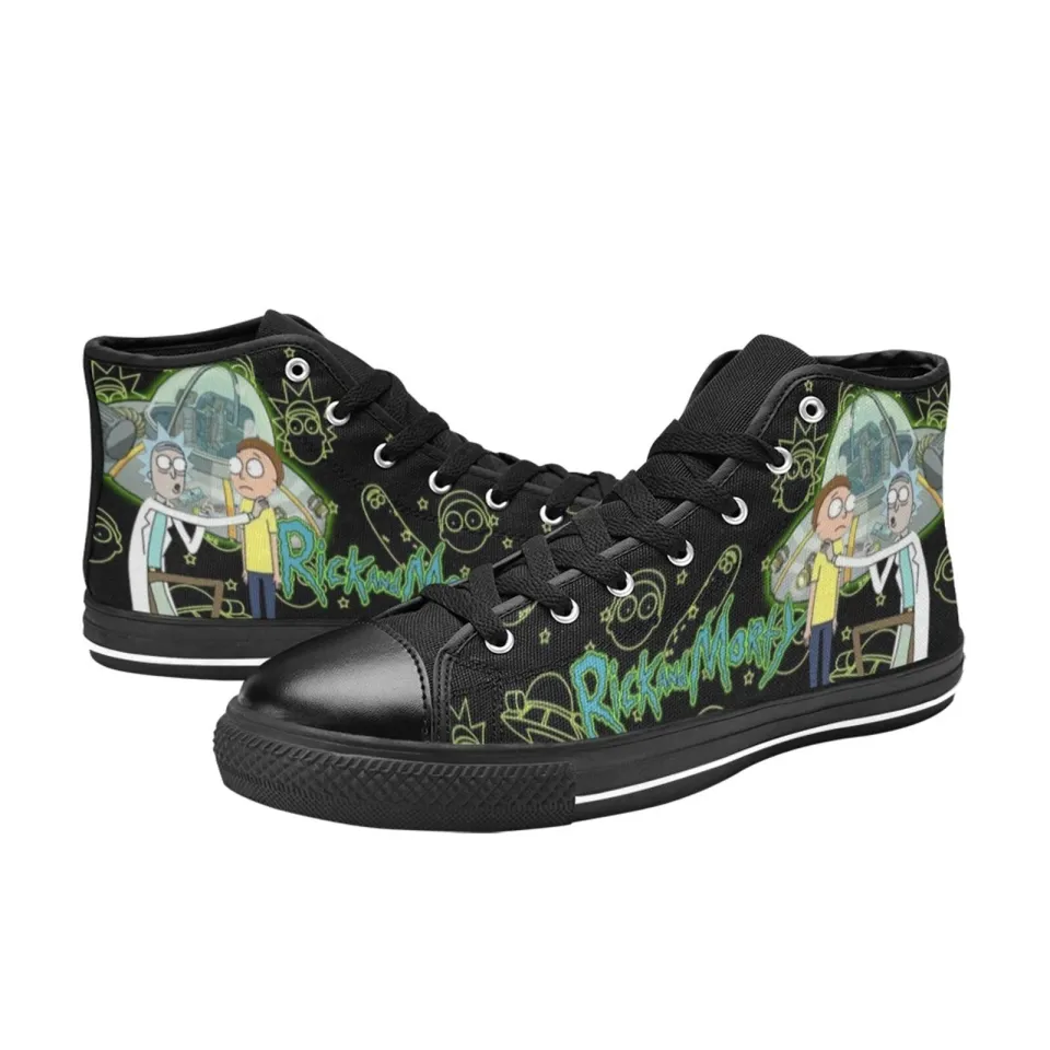 Rick and Rickandmorty Sneakers High Top Canvas Shoes