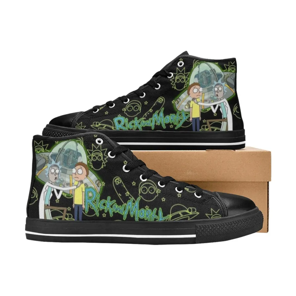 Rick and Rickandmorty Sneakers High Top Canvas Shoes