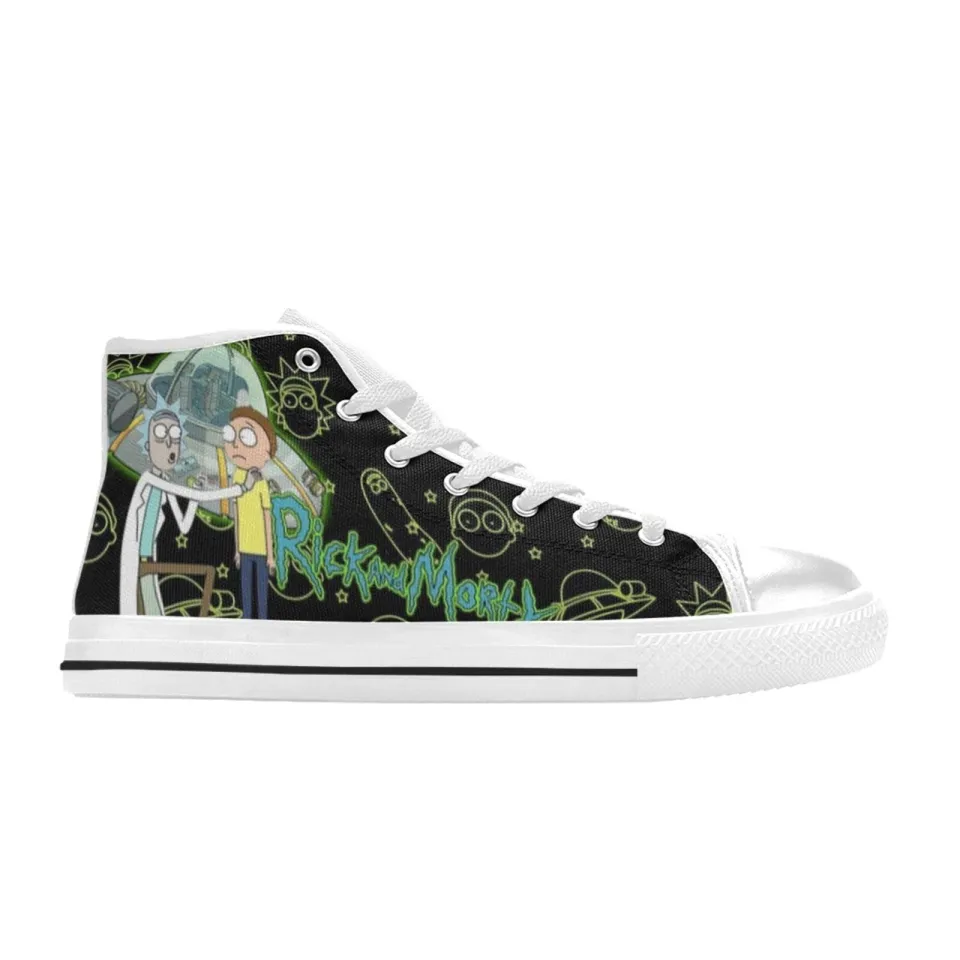Rick and Rickandmorty Sneakers High Top Canvas Shoes