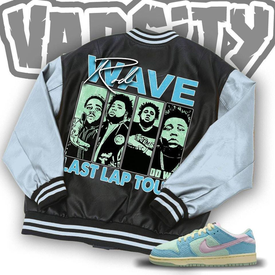 Custom Unisex Varsity Jacket, Rod Wave Last Lap Tour