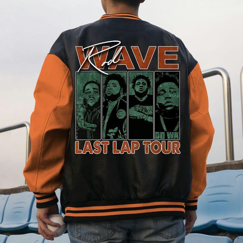 Custom Unisex Varsity Jacket, Rod Wave Last Lap Tour
