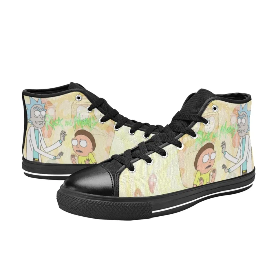 Rick and Rickandmorty Sneakers High Top Canvas Shoes