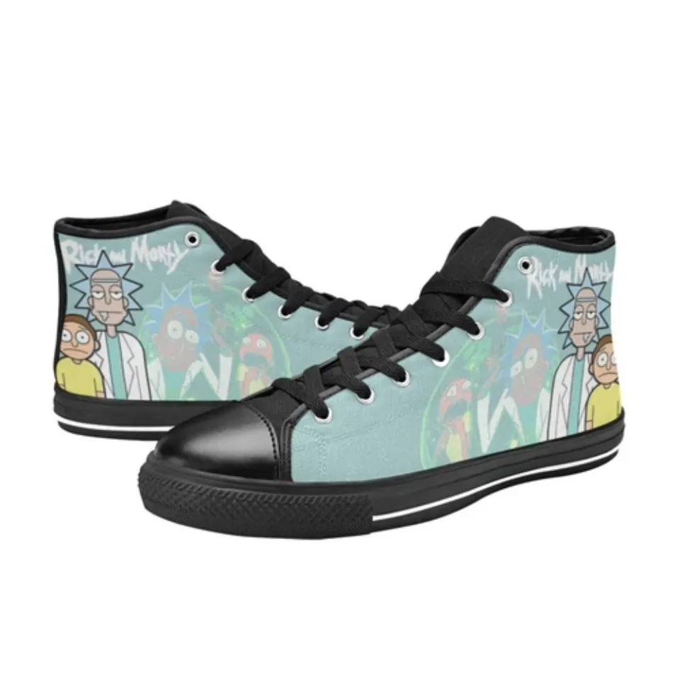 Rick and Rickandmorty High Top Sneakers Canvas Shoes, Rick and Rickandmorty Sneakers