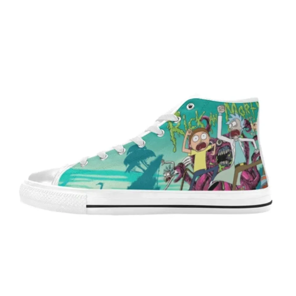 Rick And Rick and Rickandmorty Sneakers High Tops Shoes Canvas