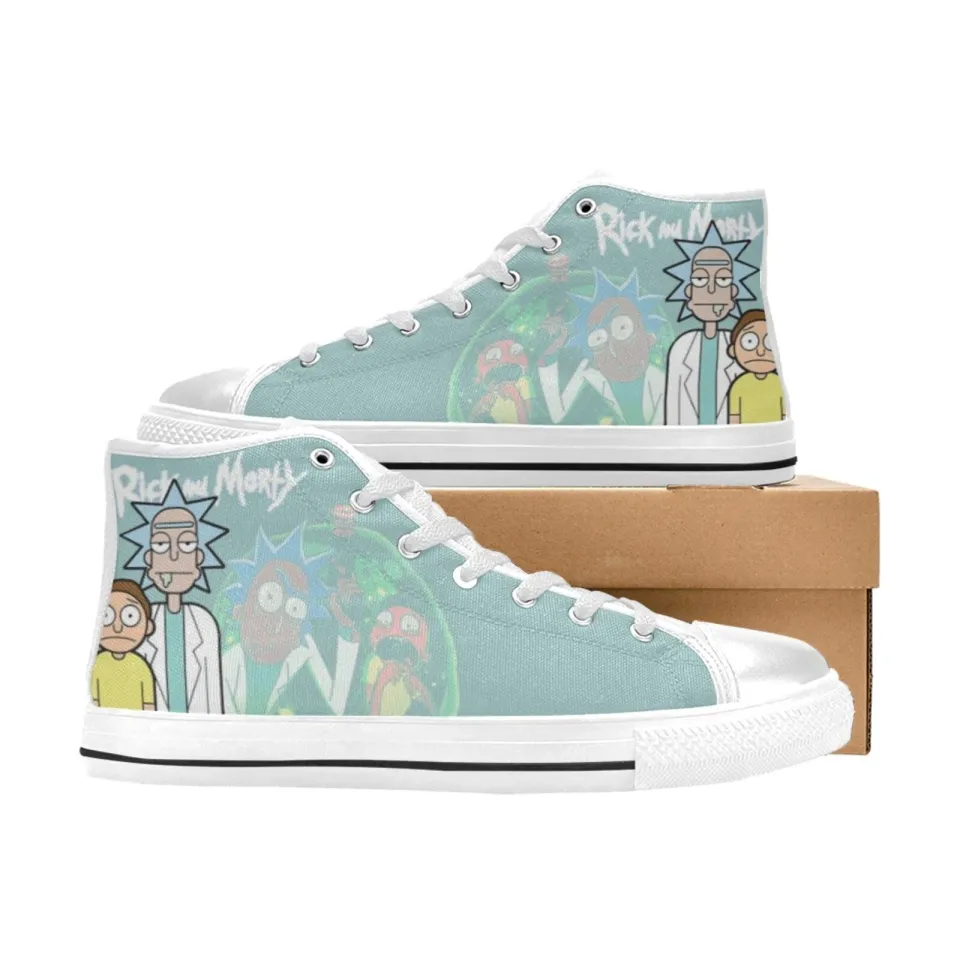 Rick and Rickandmorty High Top Sneakers Canvas Shoes, Rick and Rickandmorty Sneakers