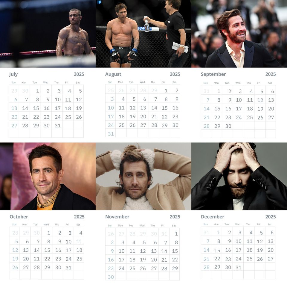 Jake Gyllenhaal Wall Calendars 2025