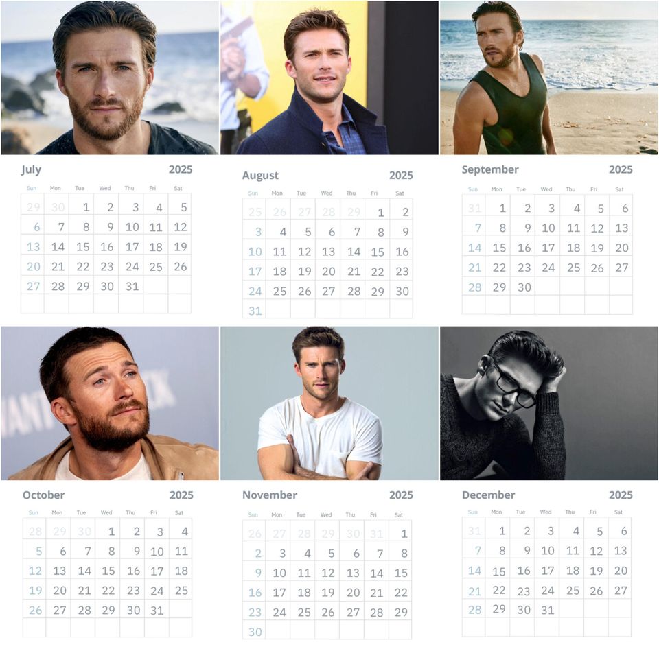 Scott Eastwood Wall calendars 2025