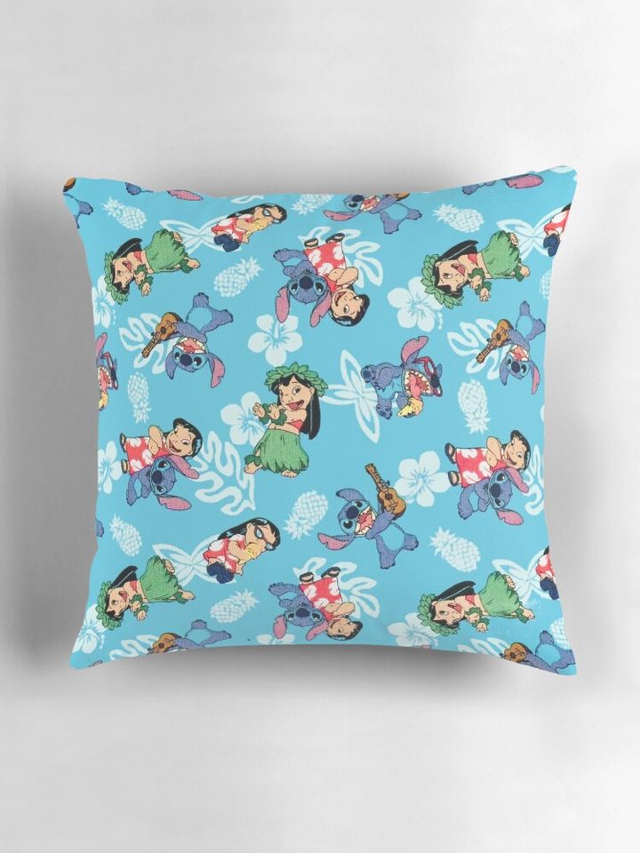 Lilo & Stitch Hula Dance Throw  Pillow