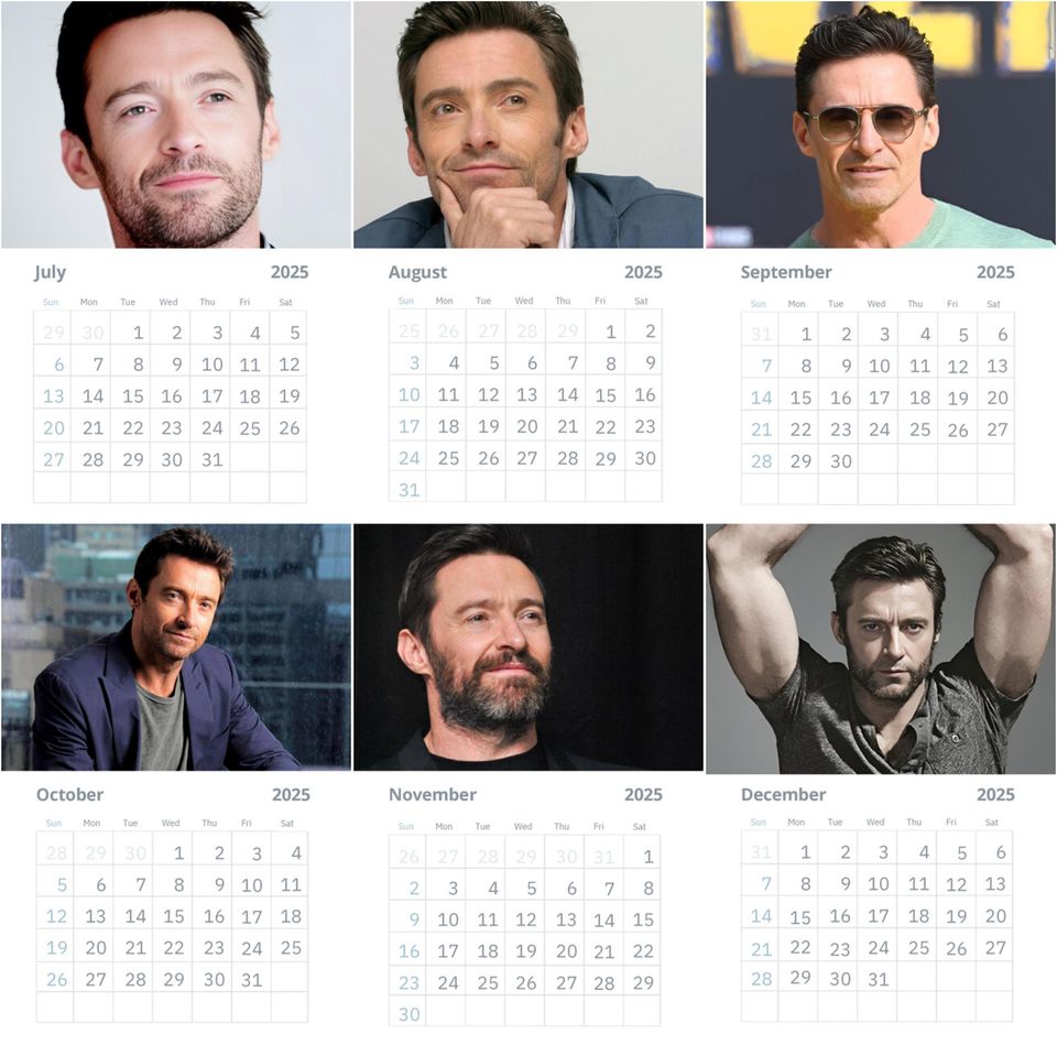 Hugh Jackman Wall Calendars 2025