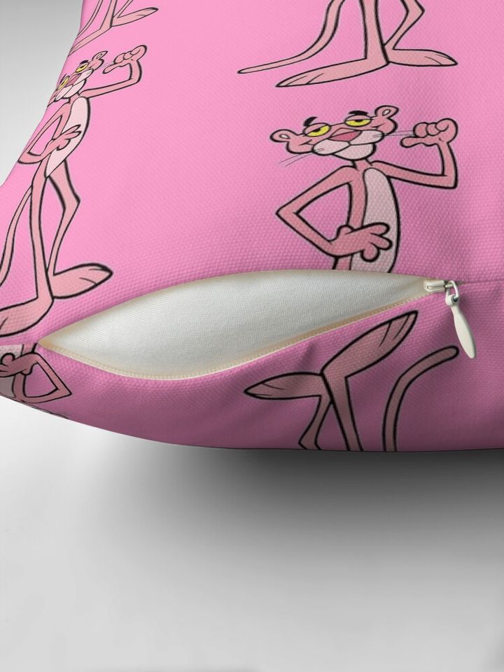 The pink Panther Pink Throw  Pillow