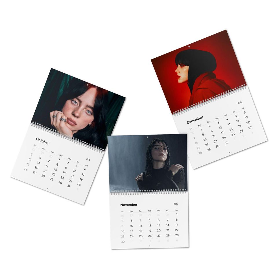 2025 Billie Eilish Calendar , Gift idea, Wall calendar, Trending and Aesthetic