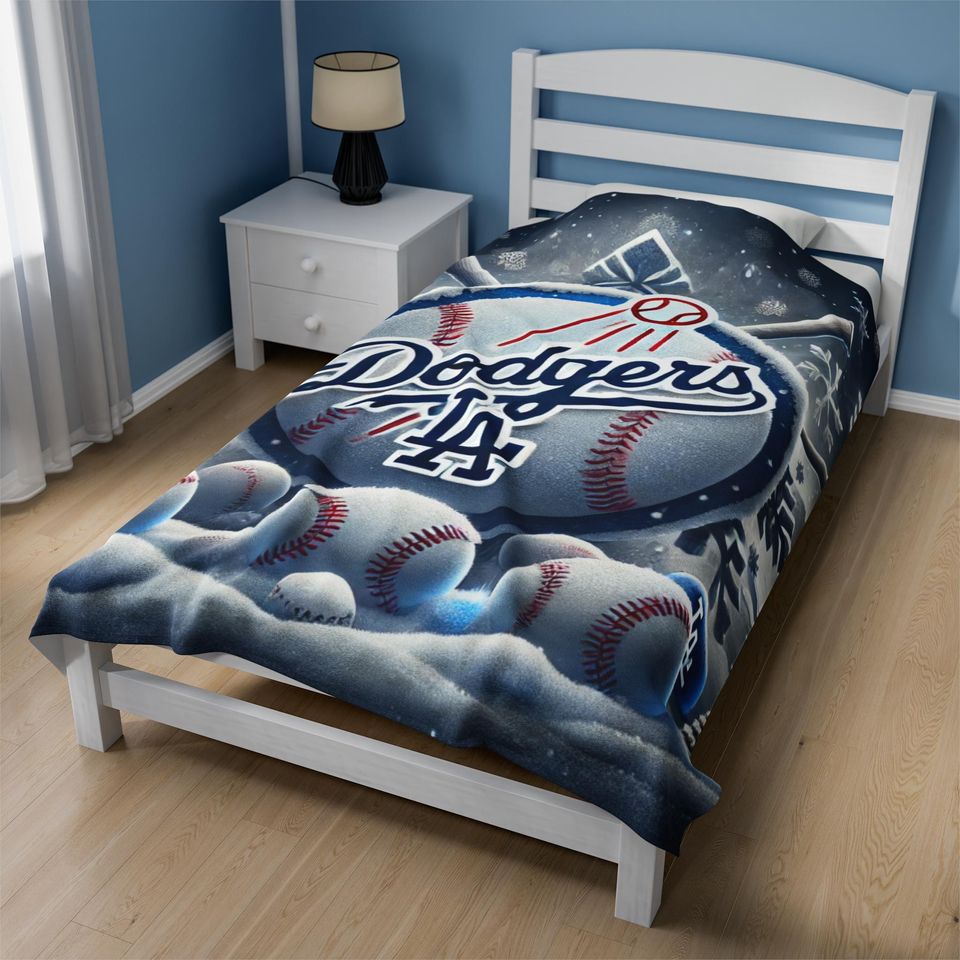 Christmas Dodgers Throw Blanket