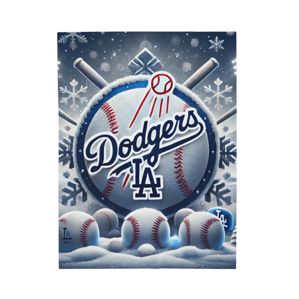 Christmas Dodgers Throw Blanket