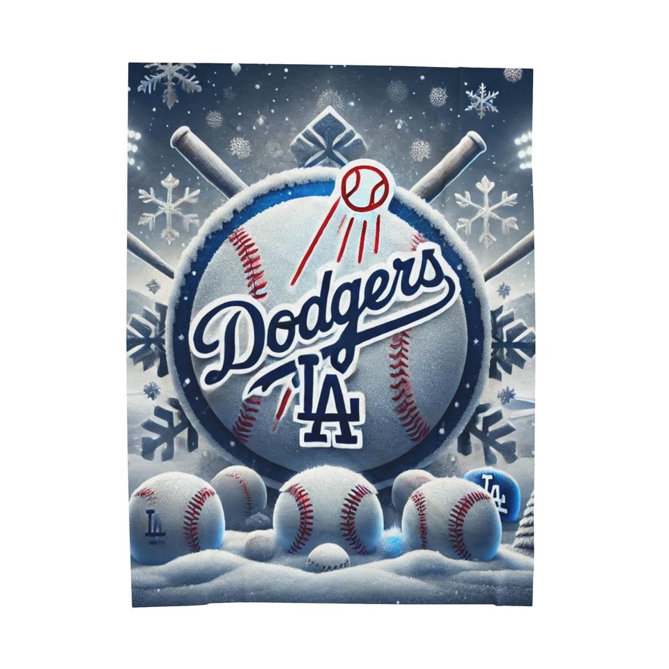 Christmas Dodgers Throw Blanket