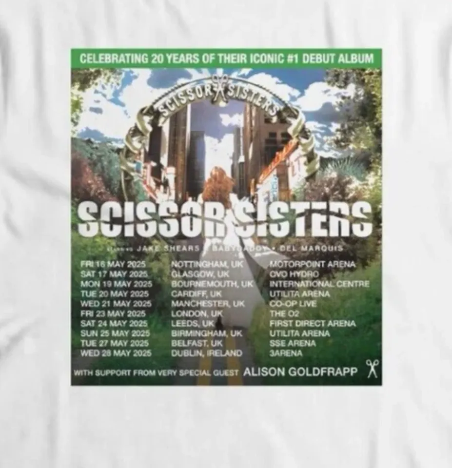 Scissor Sisters 2025 T shirts