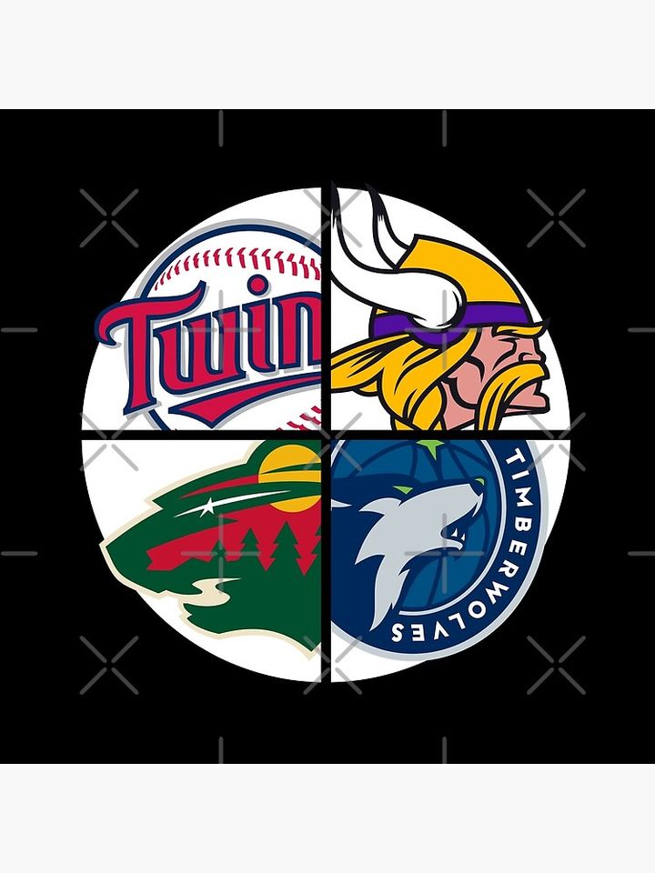 Minnesota Sports Basketball  Throw Pillow