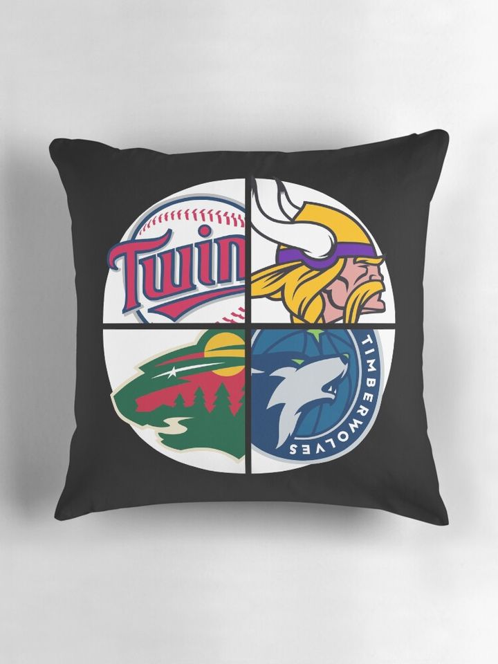 Minnesota Sports Basketball  Throw Pillow