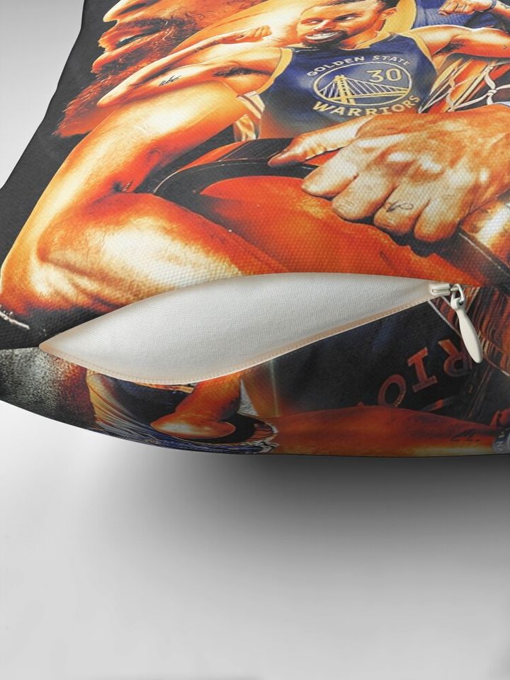 Stephen Curry All Time Champions Basketball  Throw Pillow