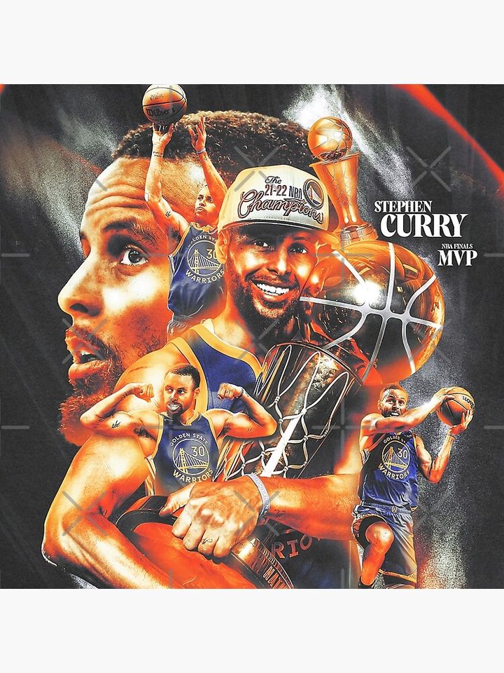 Stephen Curry All Time Champions Basketball  Throw Pillow