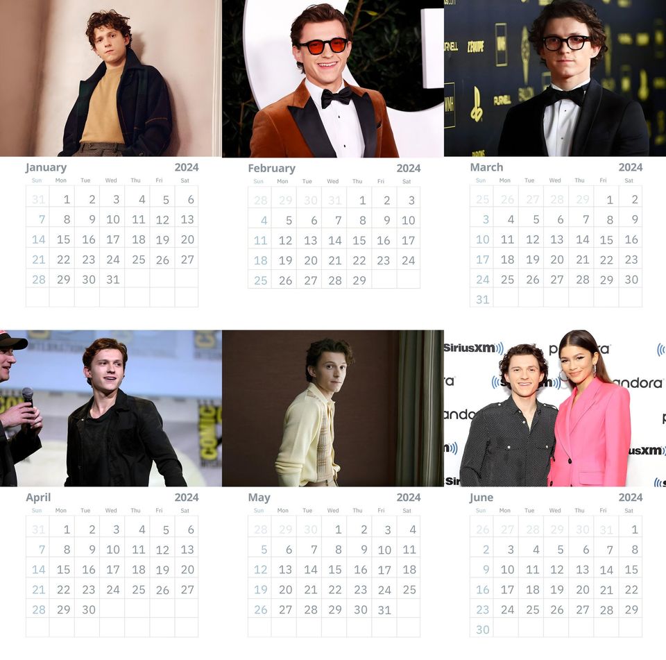 Tom Holland Wall Calendars Vol 2
