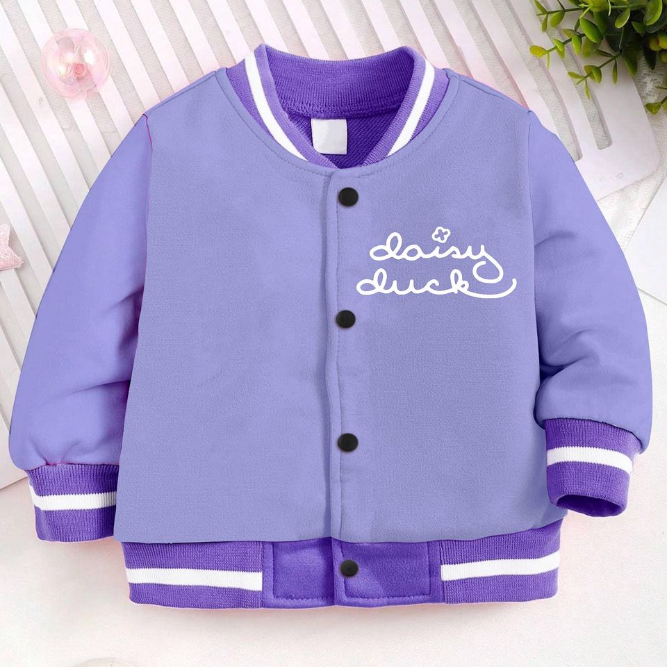 Daisy Duck Big Face Kids and Youth Baseball Jacket, Aldult Unisex Varsity Baseball Jacket