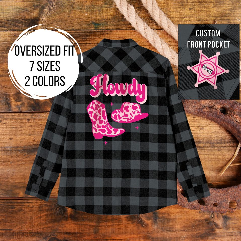 custom cowgirl flannel shirt