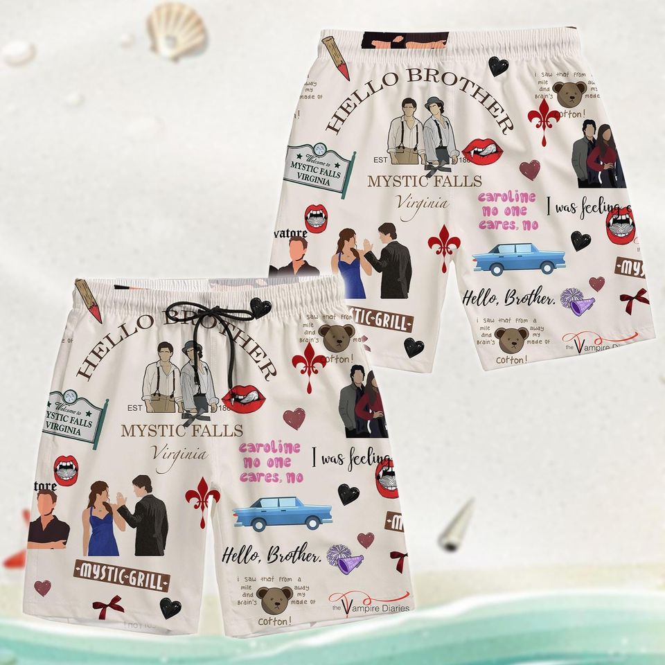 Vampire Diaries Hawaiian Shirt and Shorts Set