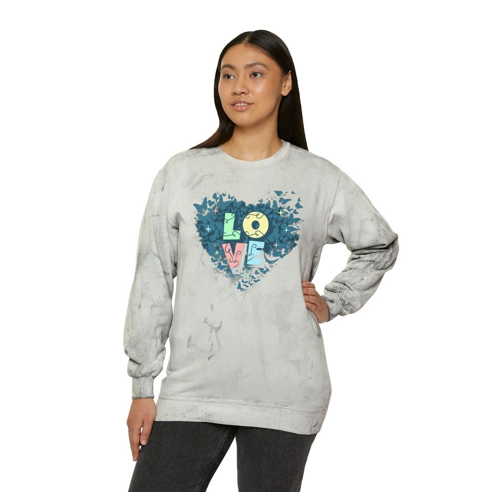 Love Unisex Color Blast Crewneck Sweatshirt