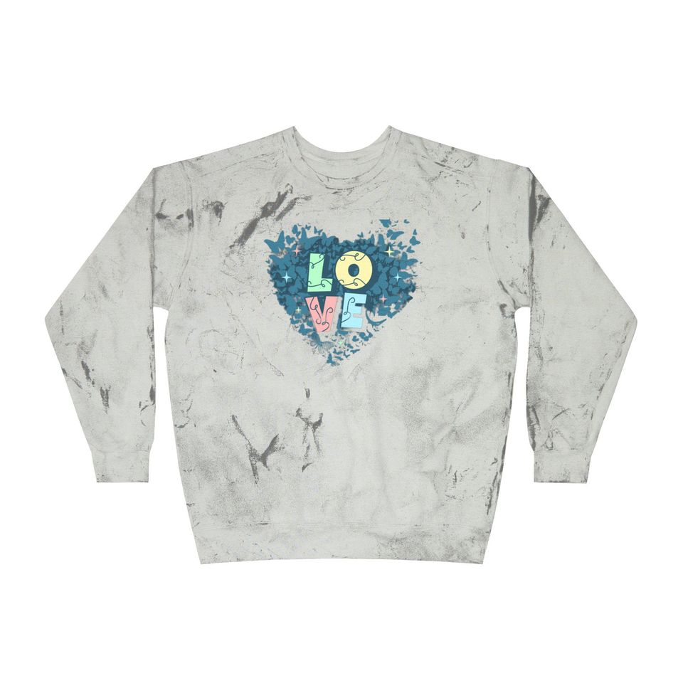 Love Unisex Color Blast Crewneck Sweatshirt