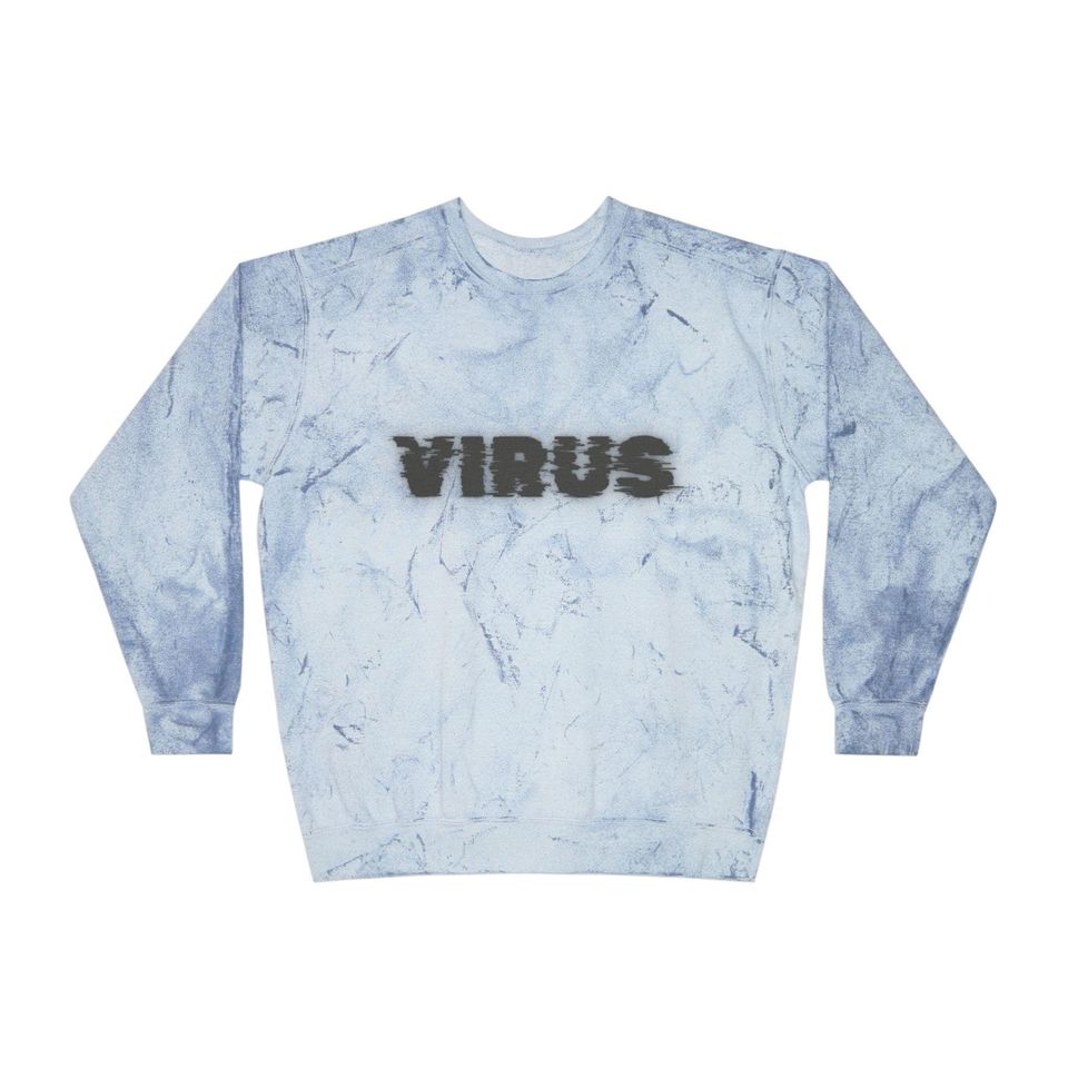 Virus Graphic Unisex Color Blast Crewneck Sweatshirt