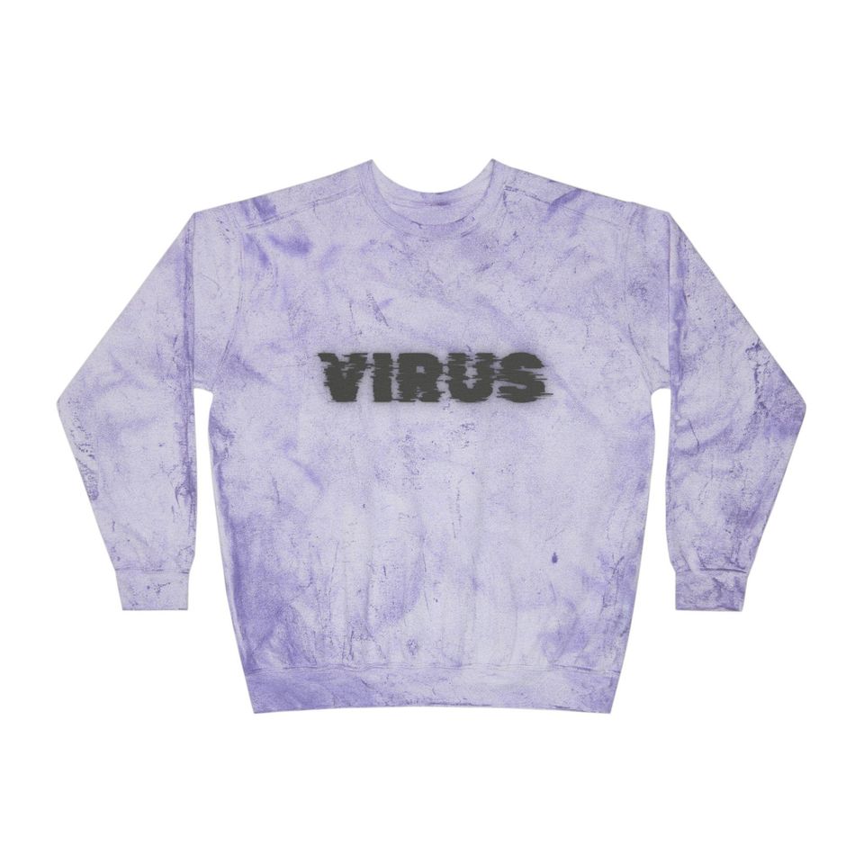 Virus Graphic Unisex Color Blast Crewneck Sweatshirt