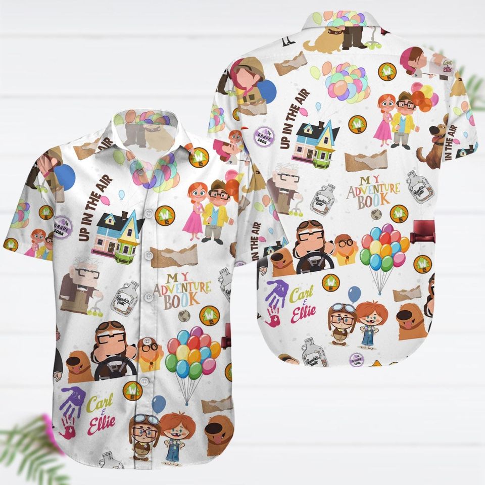 Carl And Ellie Hawaiian Shirt and Shorts Set