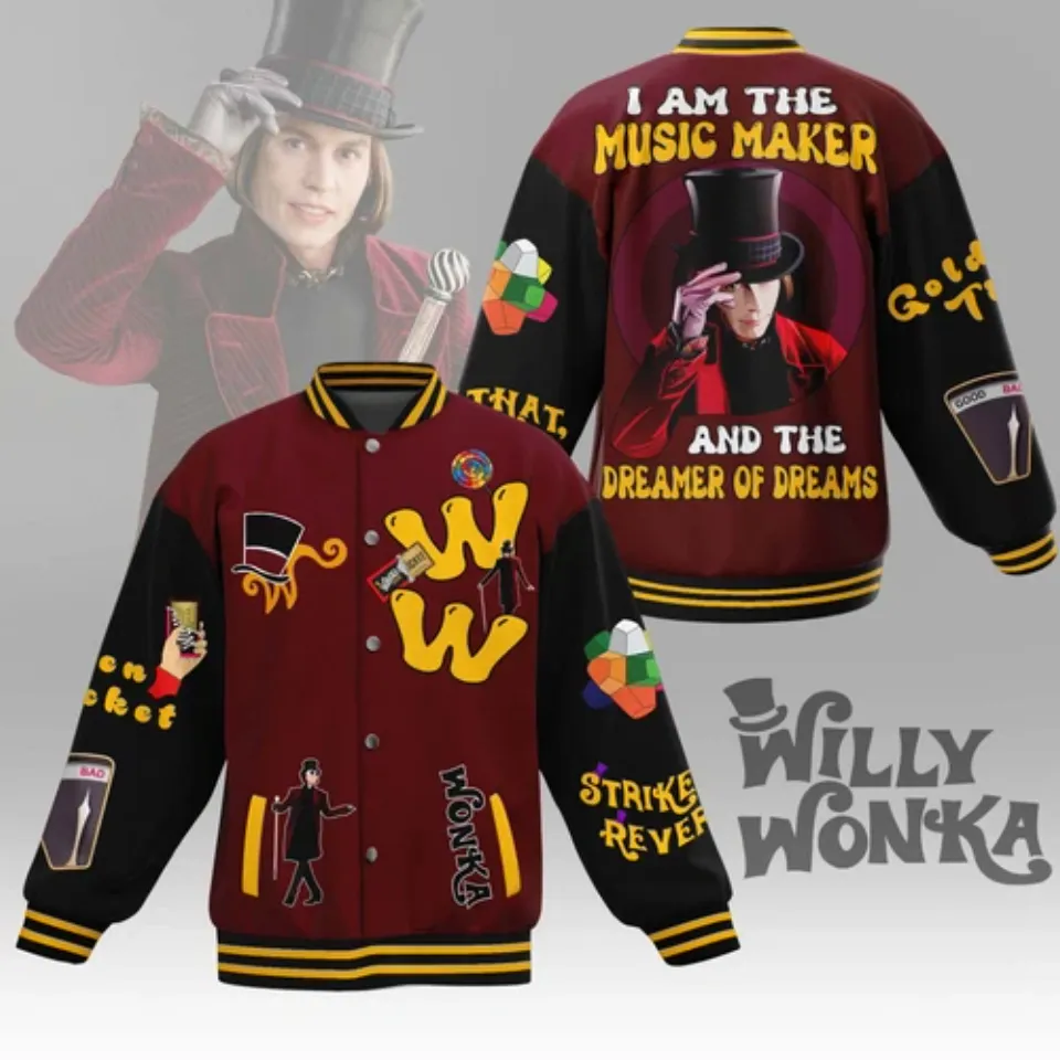 Willy Wonka New Baseball Jacket For Fan