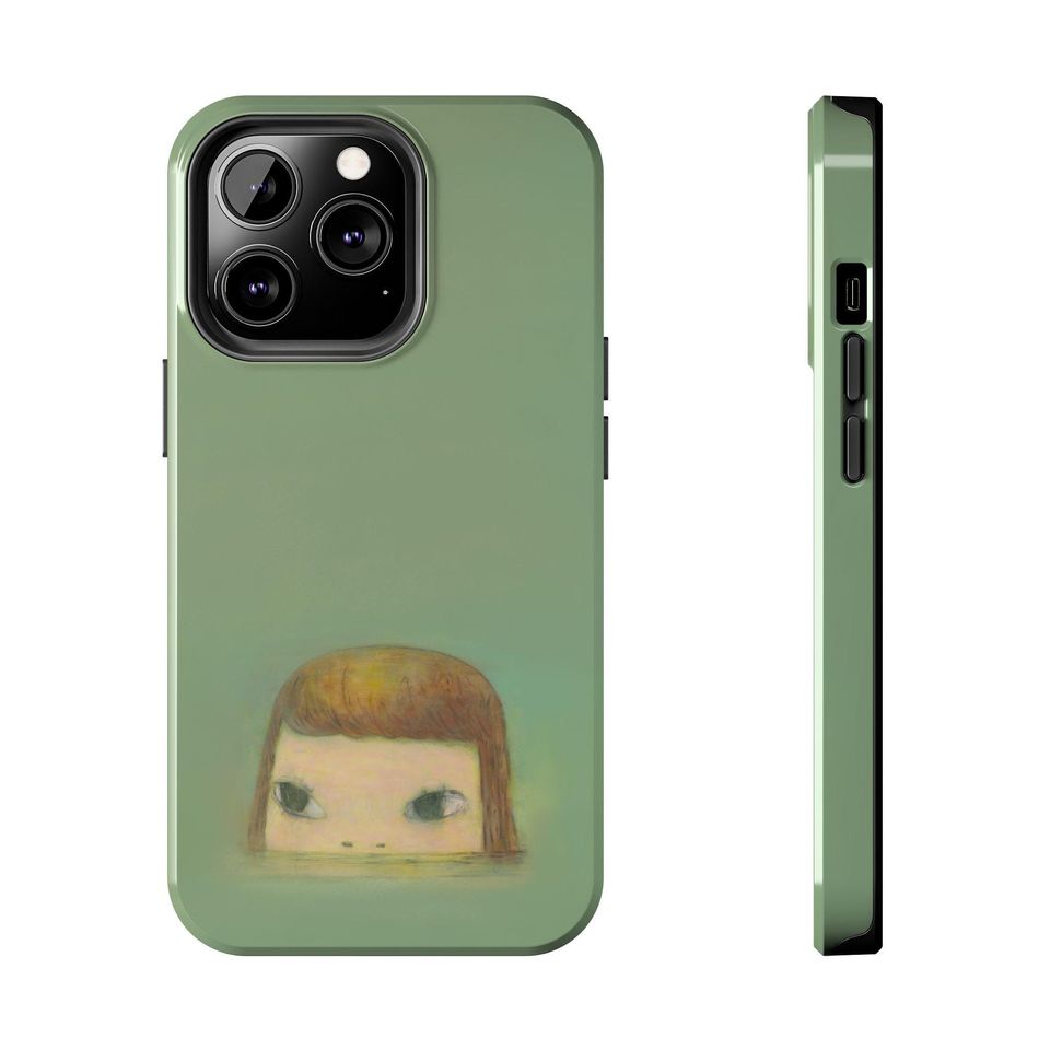DURABLE Yoshitomo Nara - Sinking Island Floating in the Sea (Green) , Aesthetic Phone Case