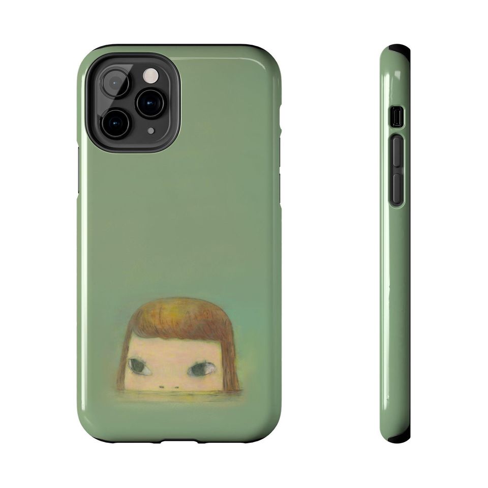 DURABLE Yoshitomo Nara - Sinking Island Floating in the Sea (Green) , Aesthetic Phone Case
