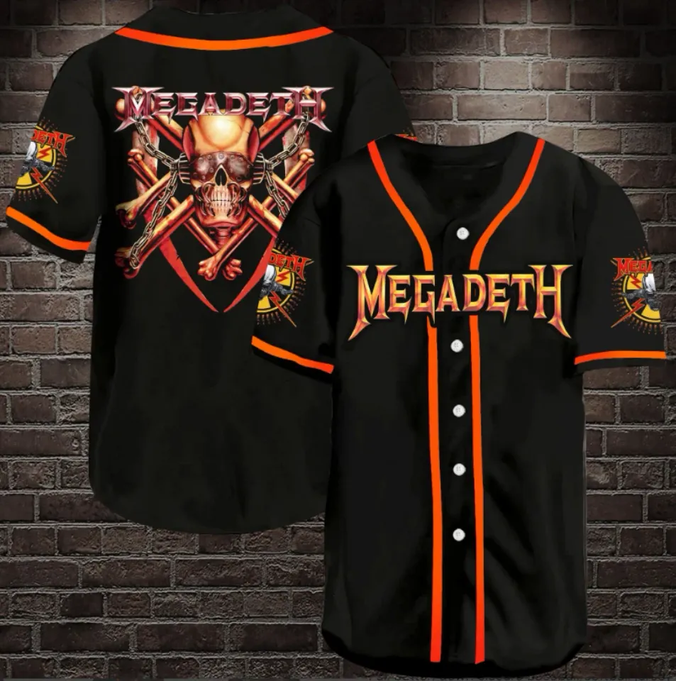 Megadeth baseball jersey- printed 3D jersey