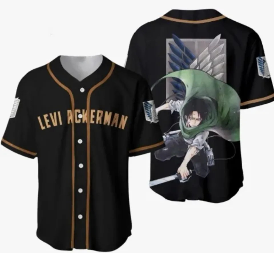Levi Ackerman Anime Baseball Jersey -jersey 3d shirt, jersey gift