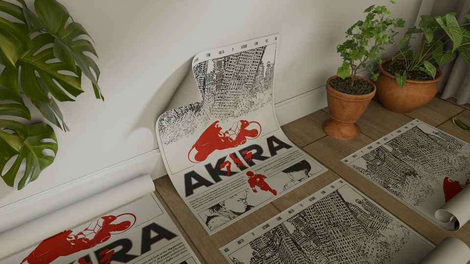 Akira Anime Poster, FHD Wall Decor Wall Hangings, Digital Print