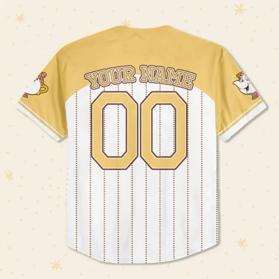 Custom Disney Princess Belle Beauty and the Beast, Custom Disney Baseball Jersey