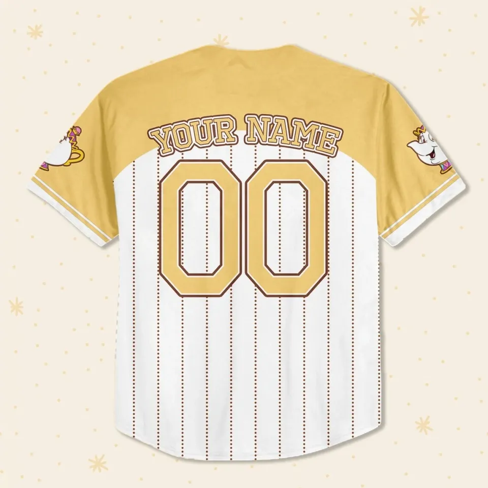 Custom Disney Princess Belle Beauty and the Beast, Custom Disney Baseball Jersey