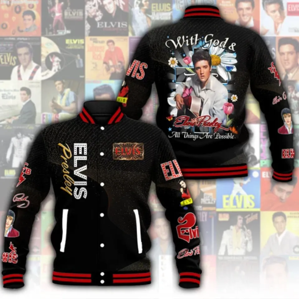 Elvis Presley Music Baseball Jacket For Fan