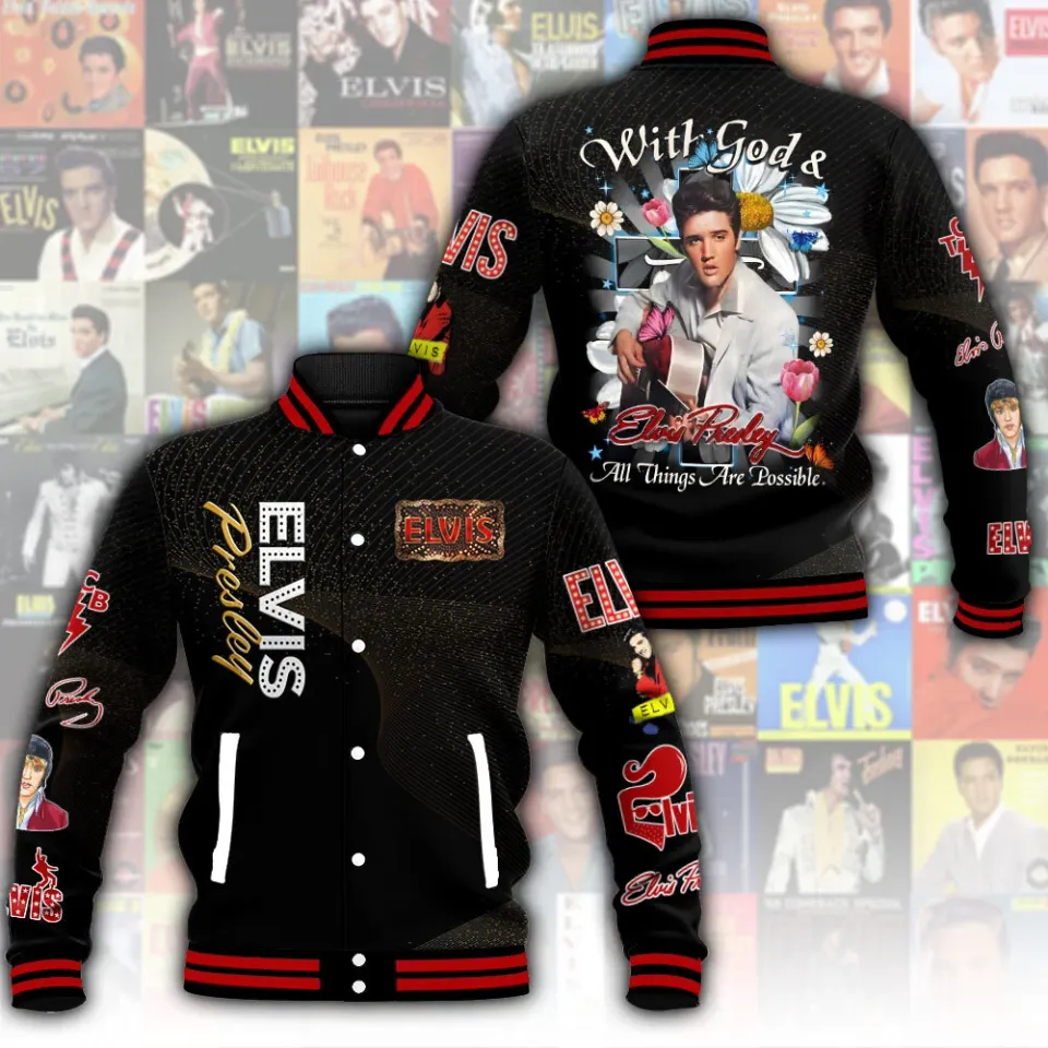 Elvis Presley Music Baseball Jacket For Fan