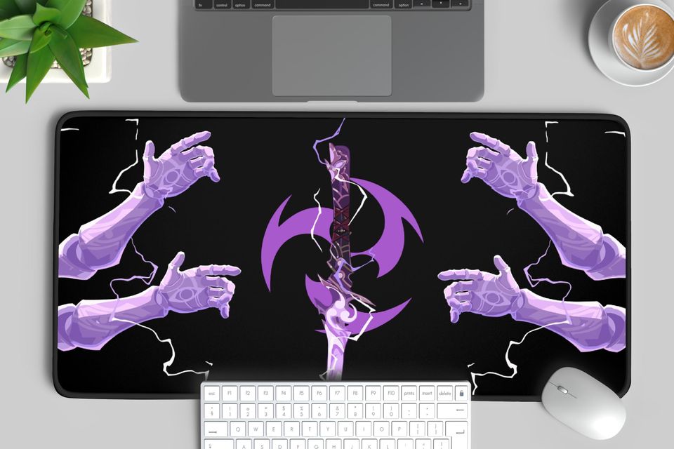 Raiden Shogun Genshin Impact Desk Mat