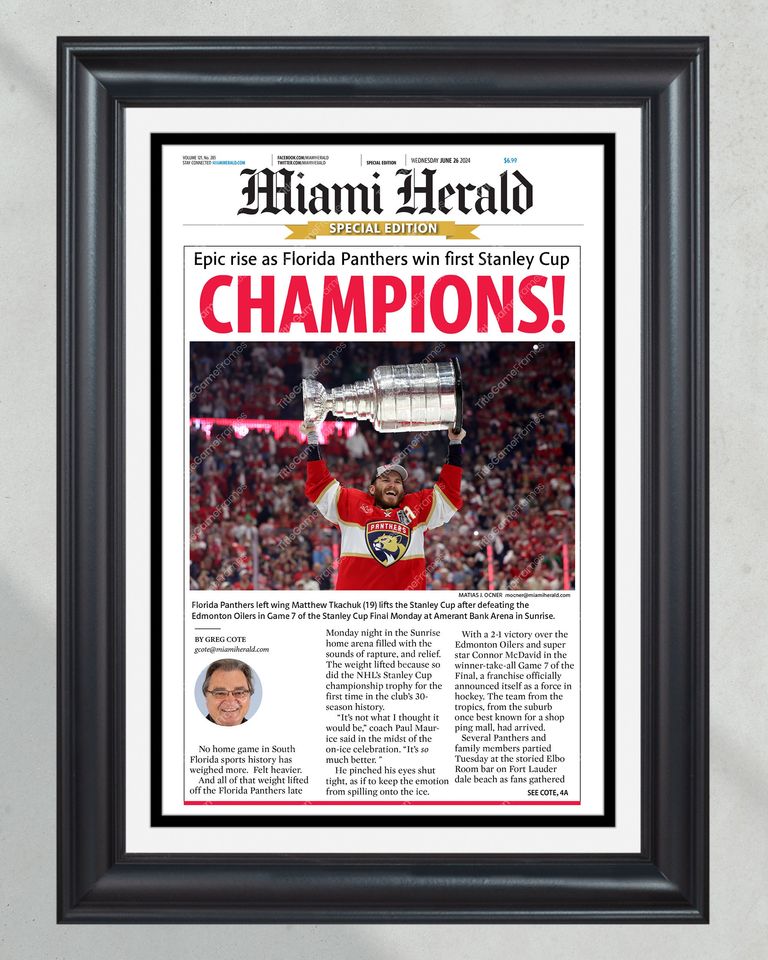2024 Florida Panthers Stanley Cup 'CHAMPIONS!' (NO Framed) Poster